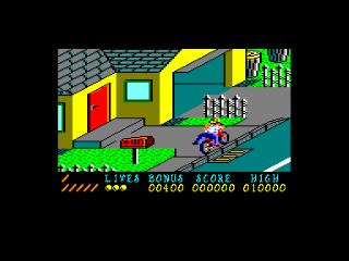 Paperboy screenshot 2 for Amstrad CPC